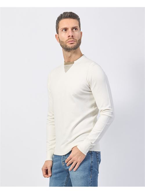 Yes Zee viscose blend sweater with double collar effect YES ZEE | M865-MR000107